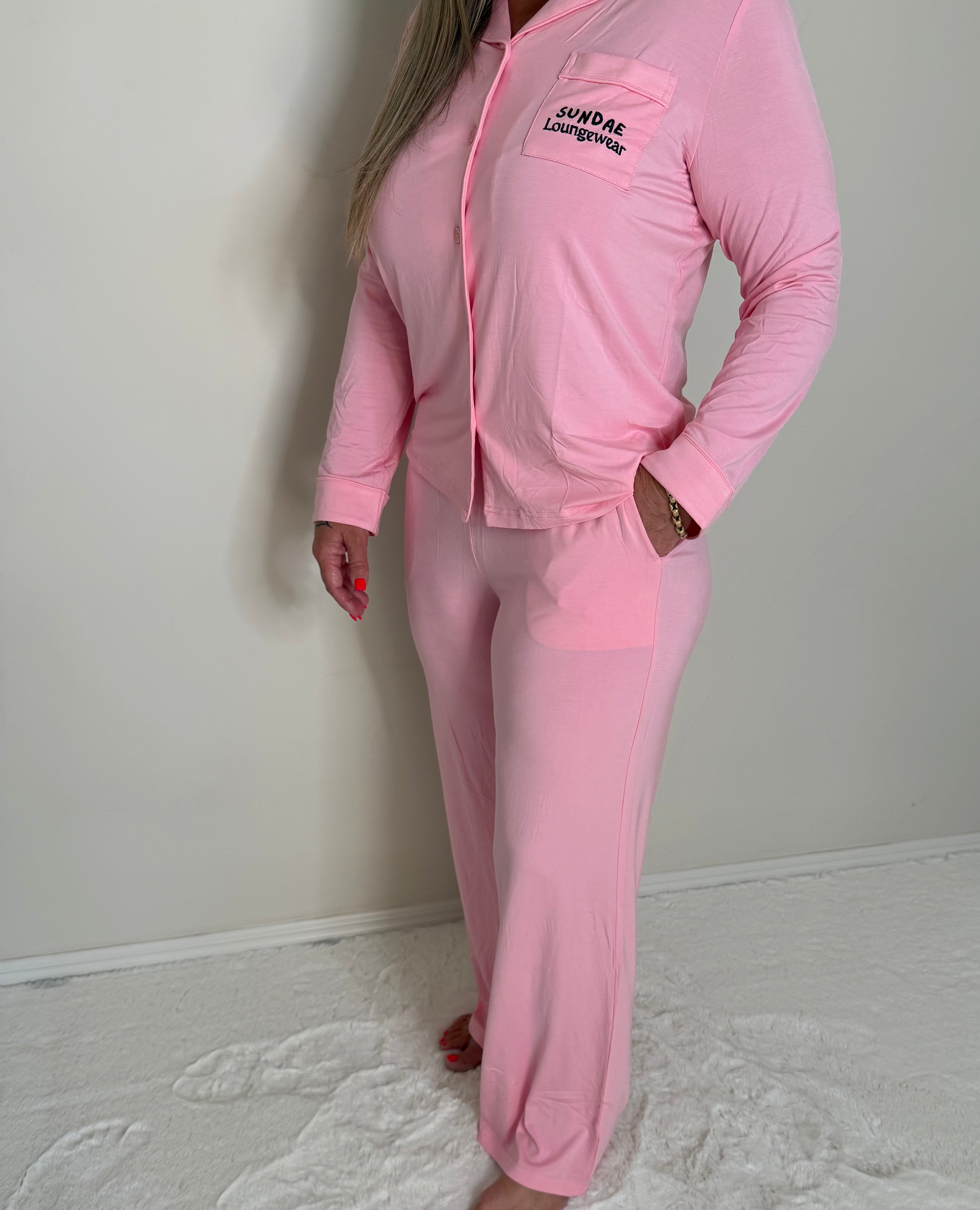Pink Bamboo Pyjama Pants
